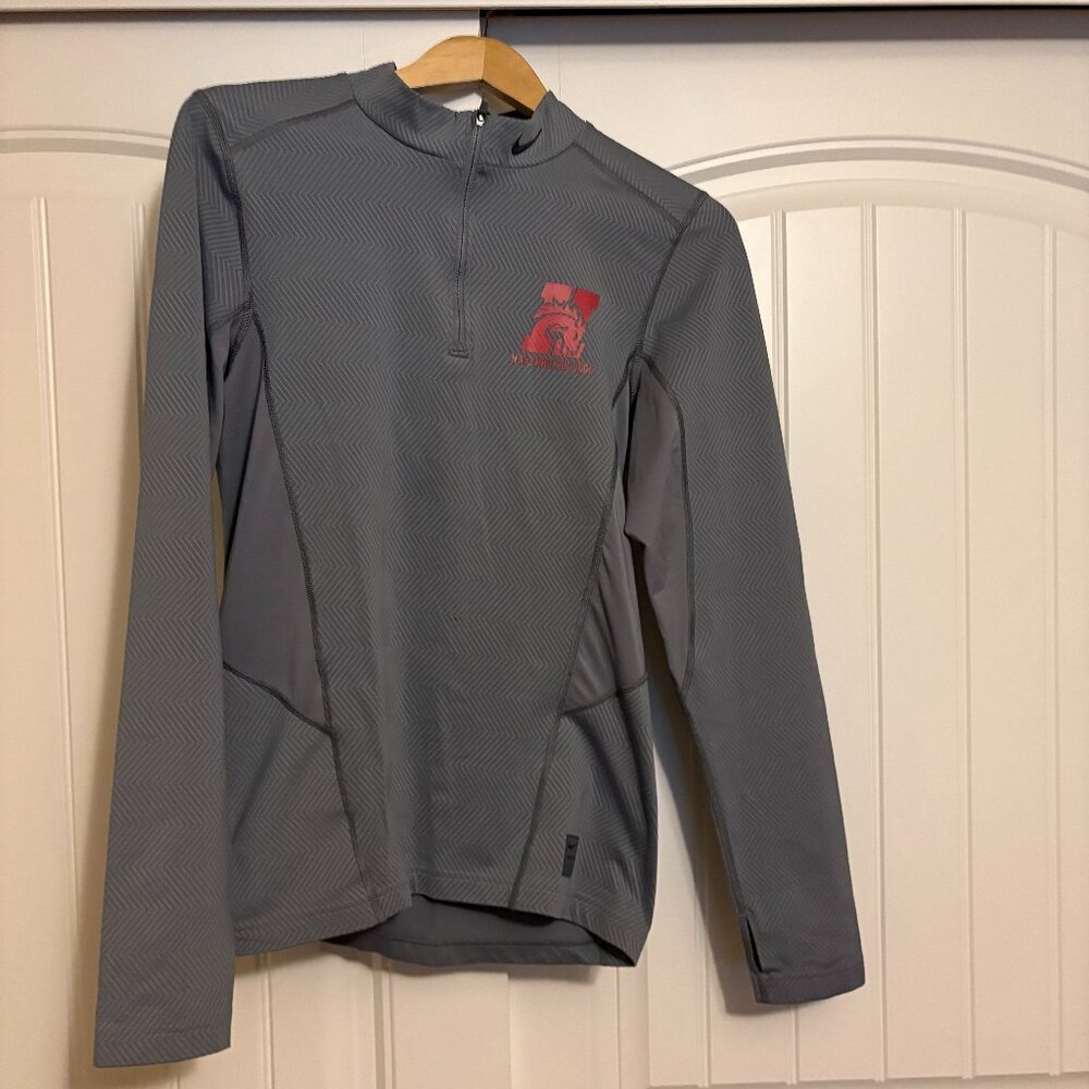 Hastings College Broncos 1/4 Zip Sweatshirt Adult Small Gray Nike Long Sleeve